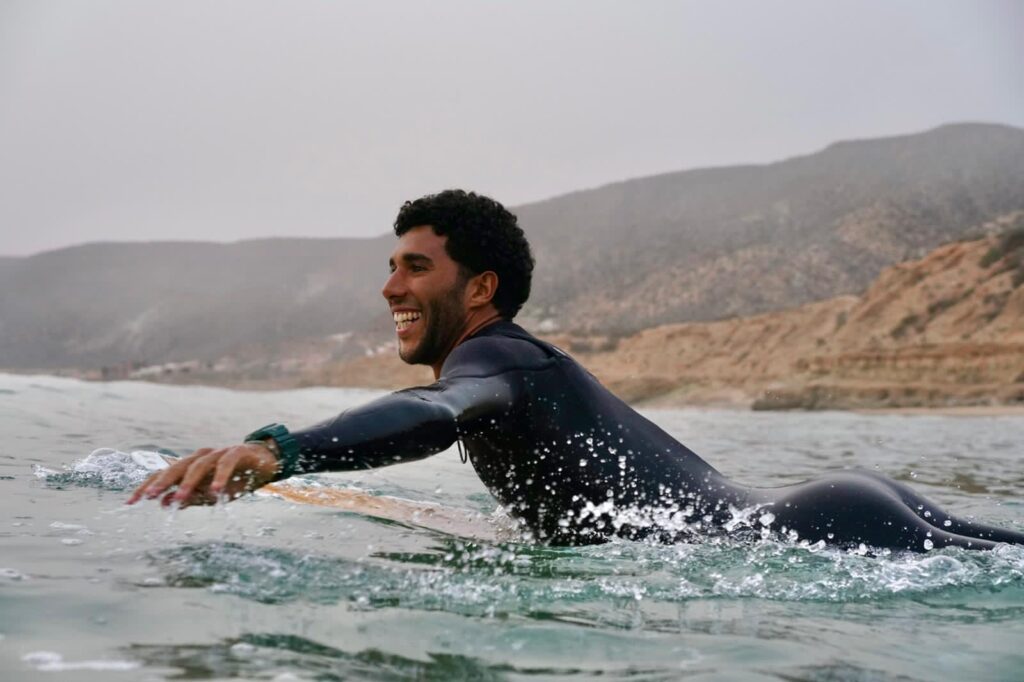 surf instructor from surf house desert point