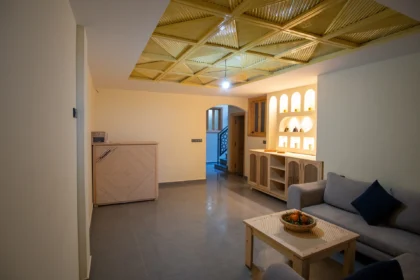 Shared living room Shared living room at Desert Point Surf House, Moknari, Morocco