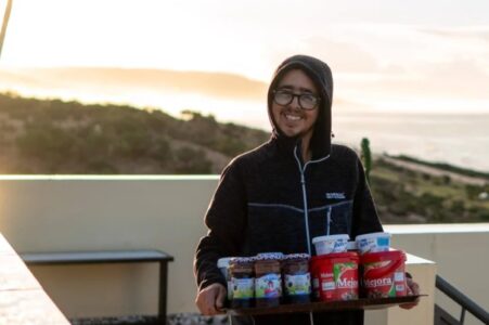 Rachid, helper at Desert Point Surf House in Moknari, Morocco